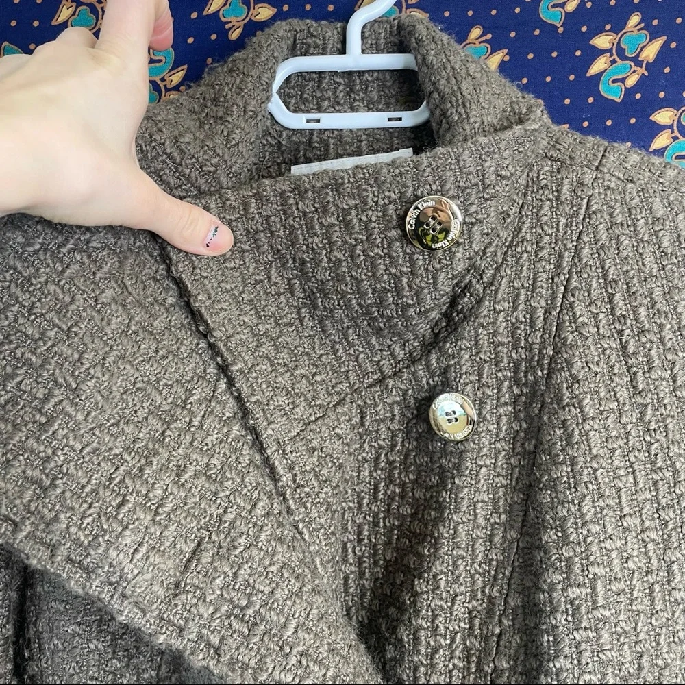 Calvin Klein Wool Blend Trench Coat - Picture 8 of 16